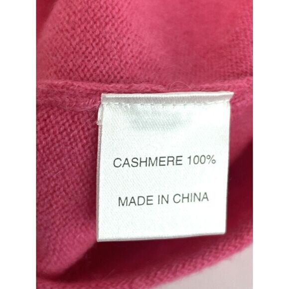 Cortland Park 100% Cashmere Anchor Sweater Size XS Crew Neck Barbiecore - Picture 8 of 11